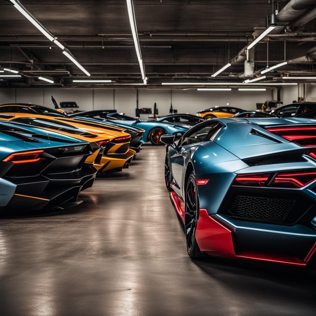 Lamborghinis Parked in Garage Full of Money