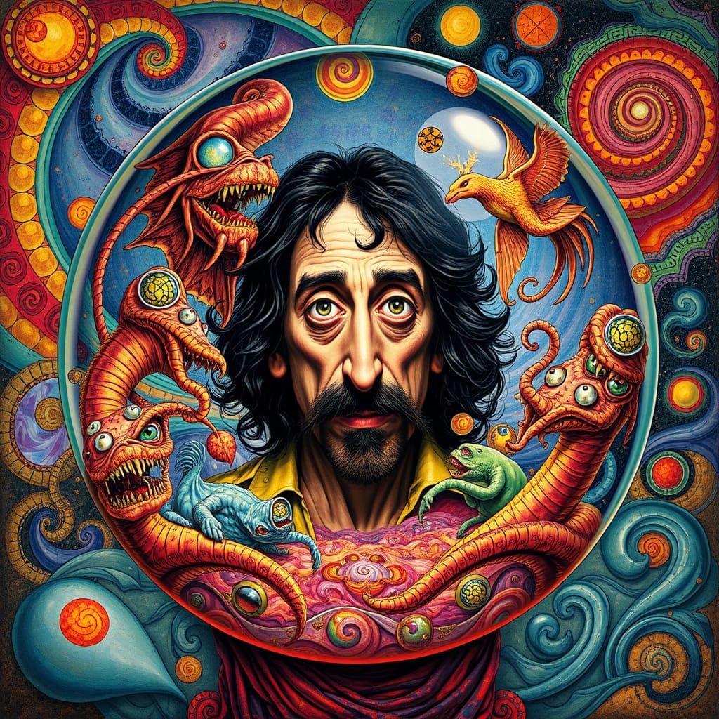 Frank Zappa in a Surreal Psychedelic Dreamworld