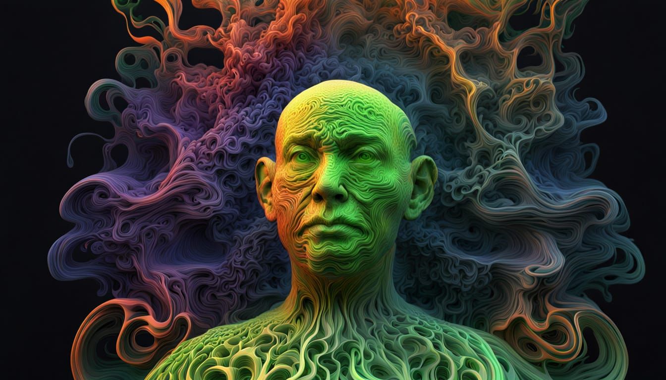 Organic Turing Patterns on 3D Bust