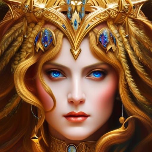 Goddess Freya: A Hyperdetailed Whimsical Portrait