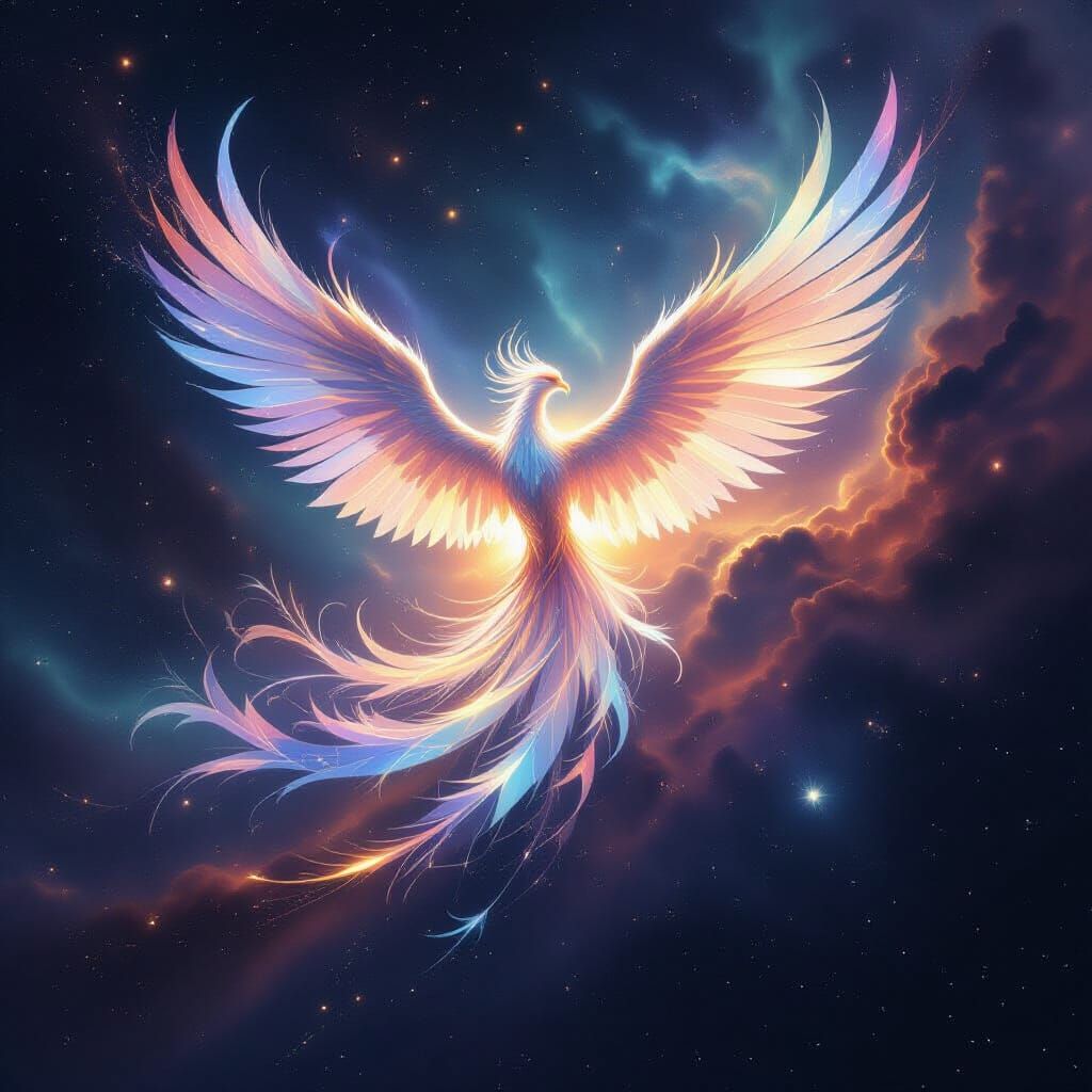 Crystalline Phoenix Erupts From Cosmic Nebula