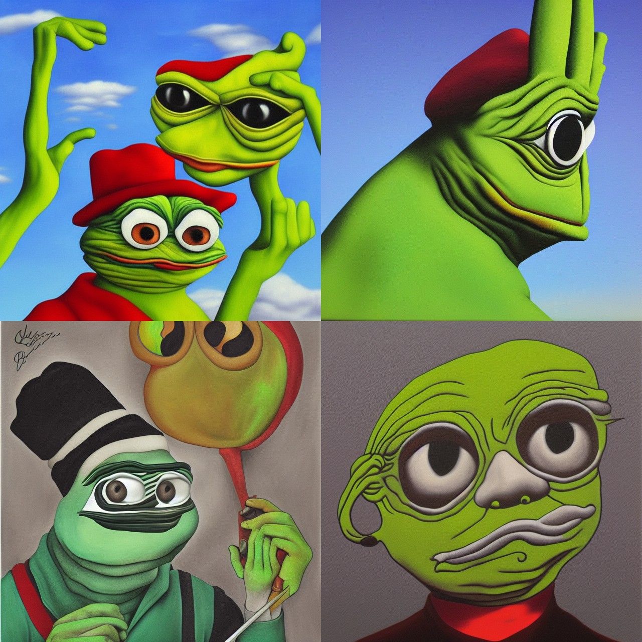 Surreal Pepe the Frog Digital Art