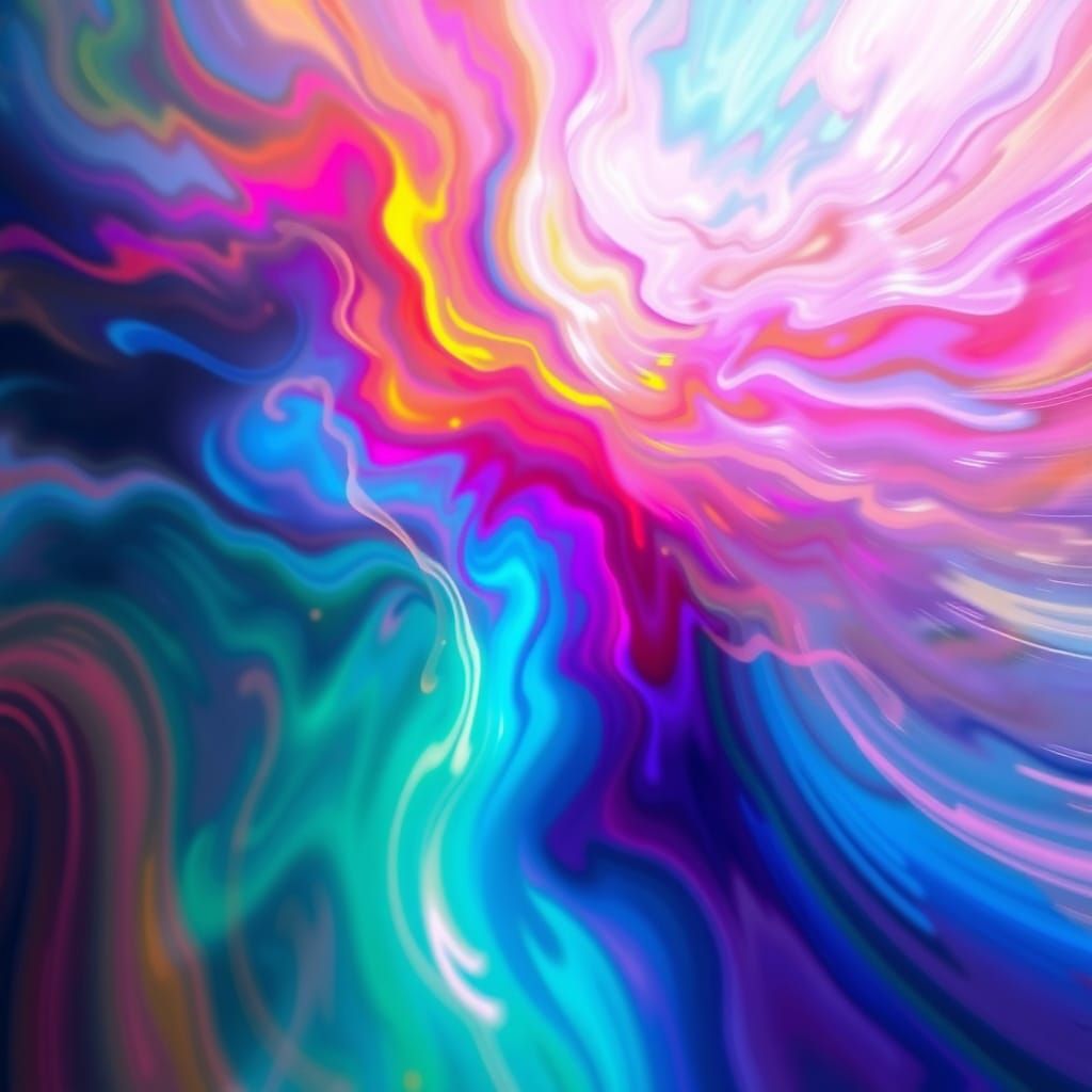 Ethereal Dreamscapes in Vibrant, Swirling Colors