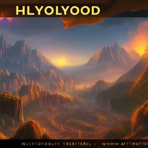 Fantastical Hollywood Matte Painting in Deep Color