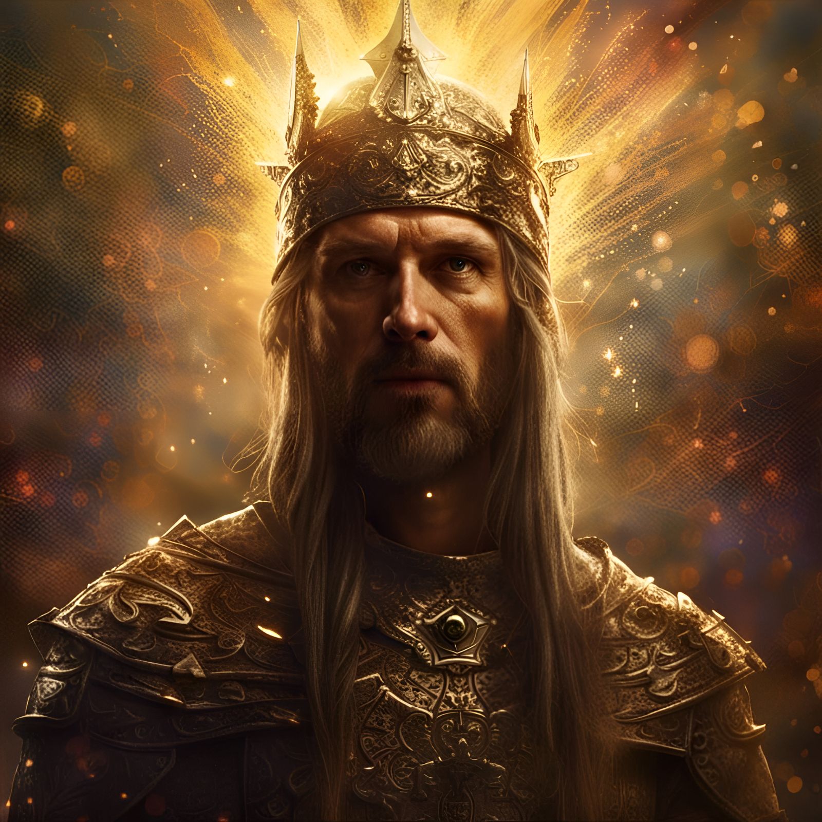 Hyperdetailed Knight in Arthurian Romance Style