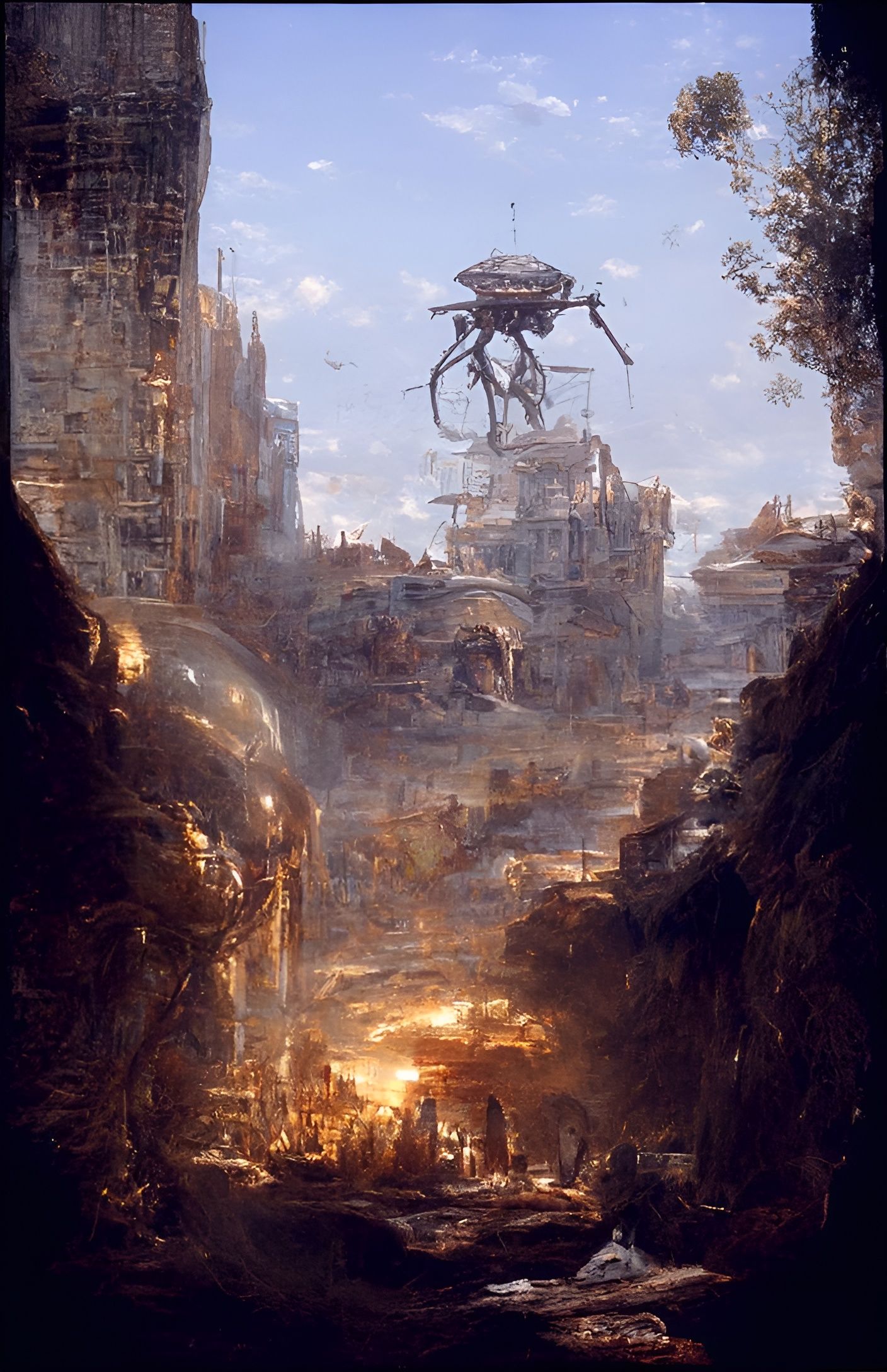 Post-Apocalyptic Alien World in Digital Illustration
