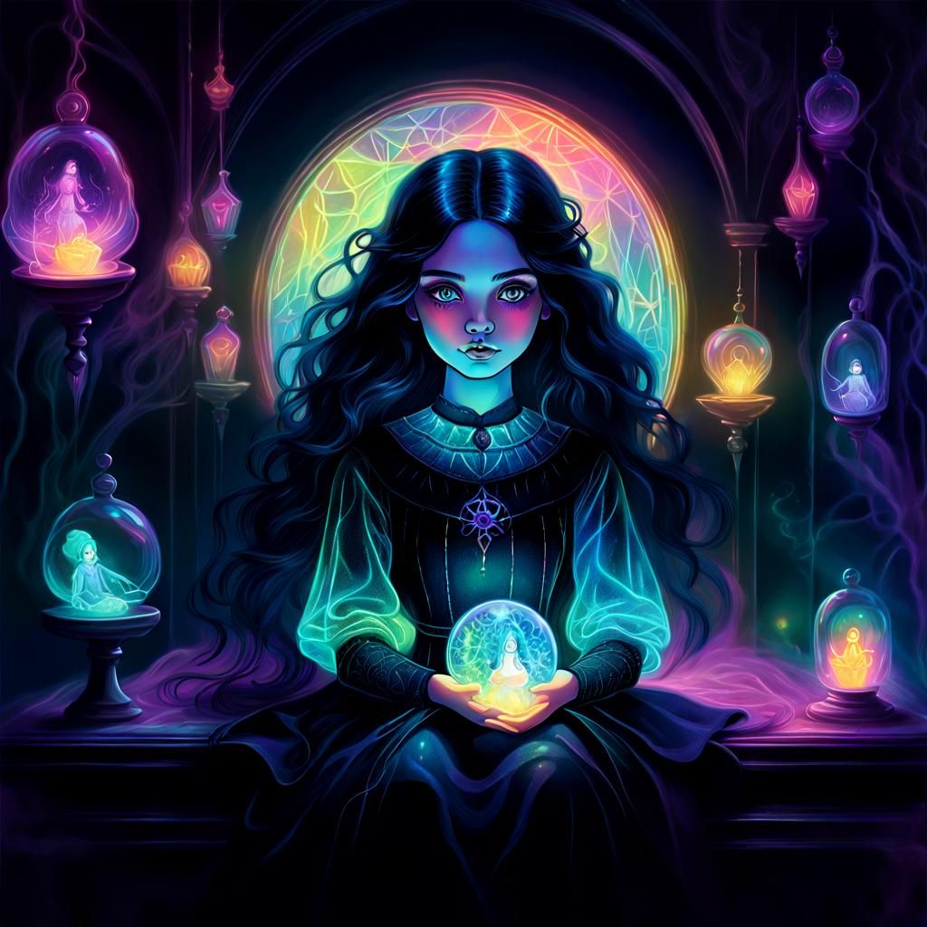 Mystical Doll Portrait in Dark Fantasy Style