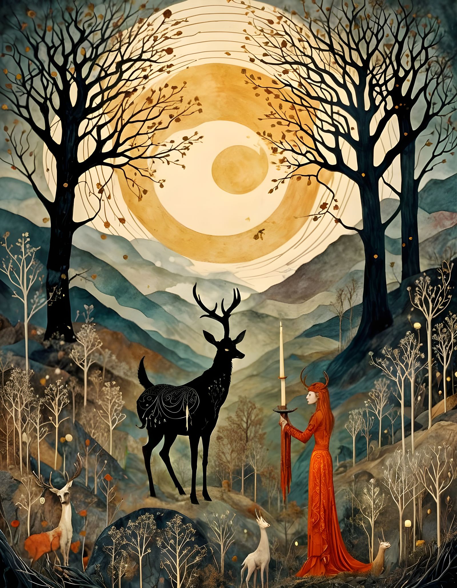 Celtic Ritual Under the Watchful Eye of the God