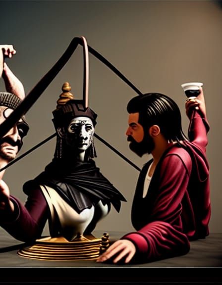 Caravaggio Punk Portrait in High Definition CGI