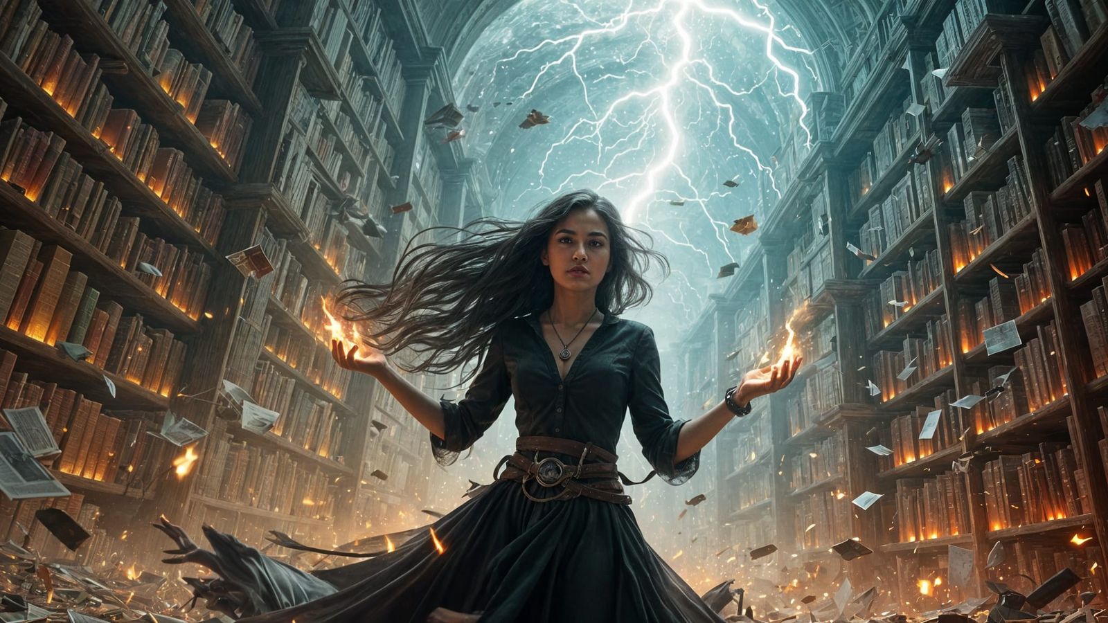 Chaotic Library Vortex with Spectral Energy