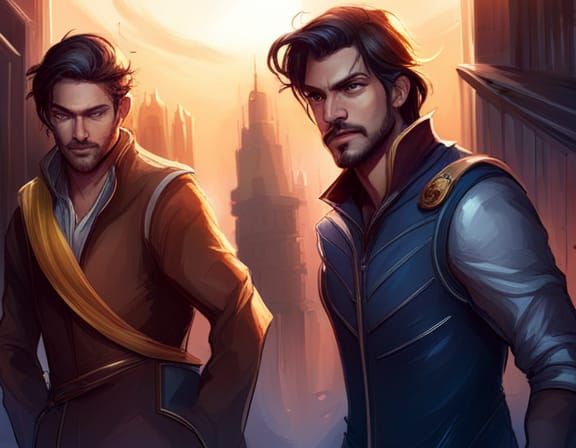 Intricate Portrait of a Man with Elaborate Mustache