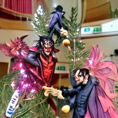Mephistopheles and Doctor Faustus Decorating