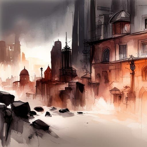 traditional watercolor techniques with digital elements, dra...