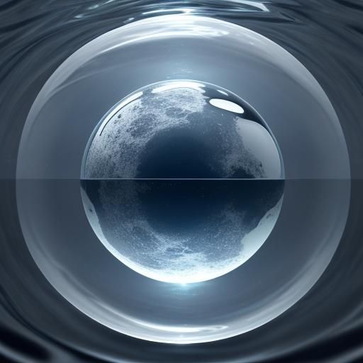 Water Sphere Bouncing with Wave Refraction