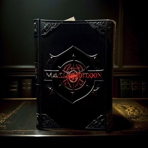 Eerie Necronomicon Book Cover in Photorealistic Style