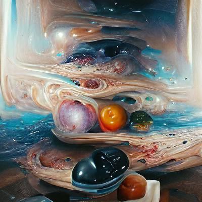 Cosmic Universe in Oil Painting Style