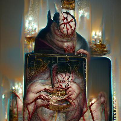 The Glutton Tarot Card