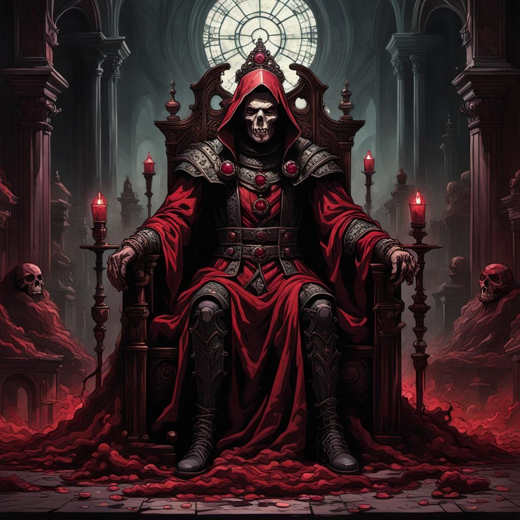 Dark Age Scene in Antique Ruby Aesthetic