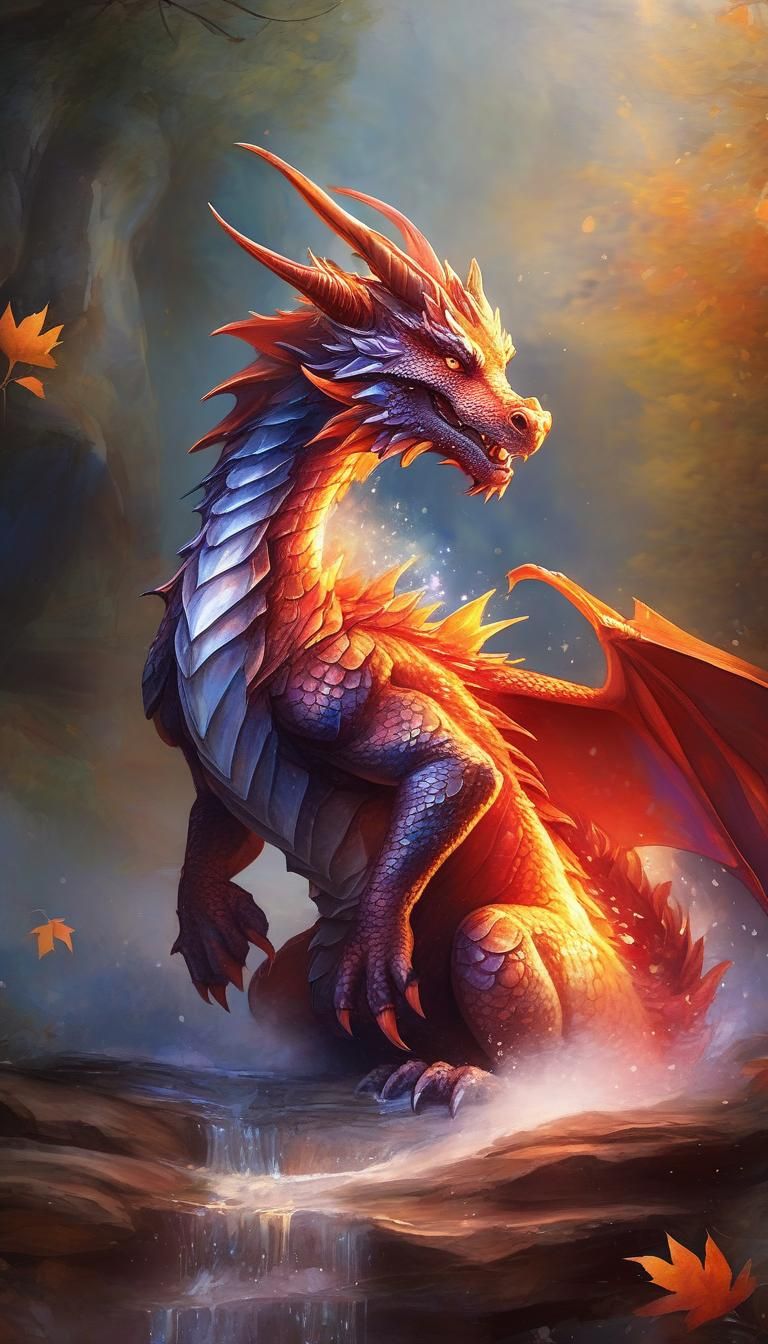 A fire dragon.