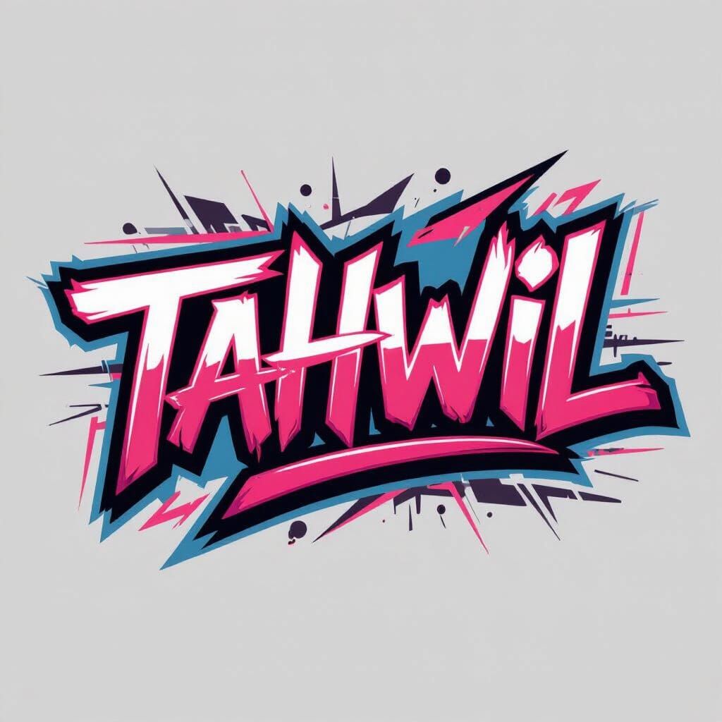 Tahwil Graffiti Logo Design for Skateboards