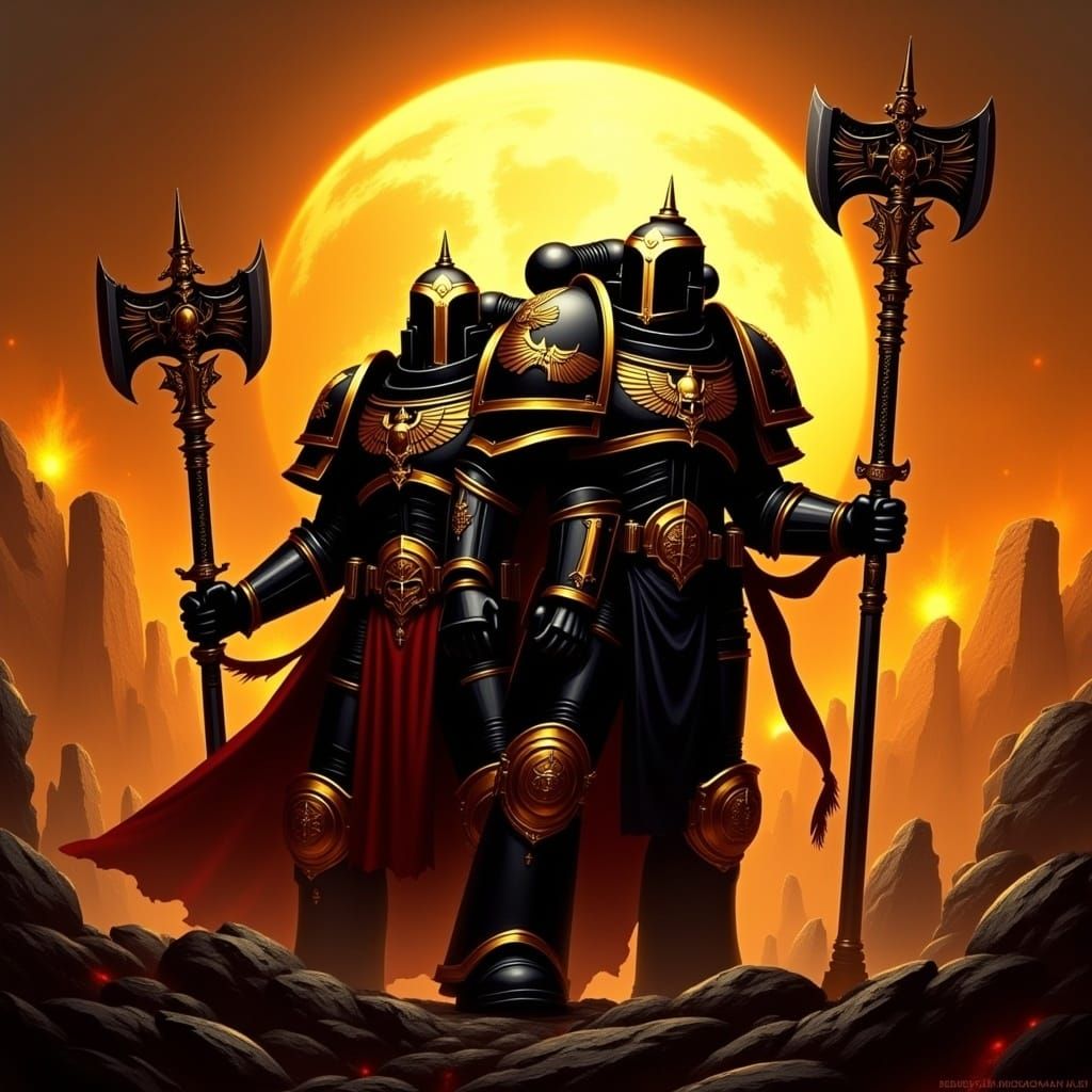 Warhammer Battle Scene: Epic Full Color Illustration