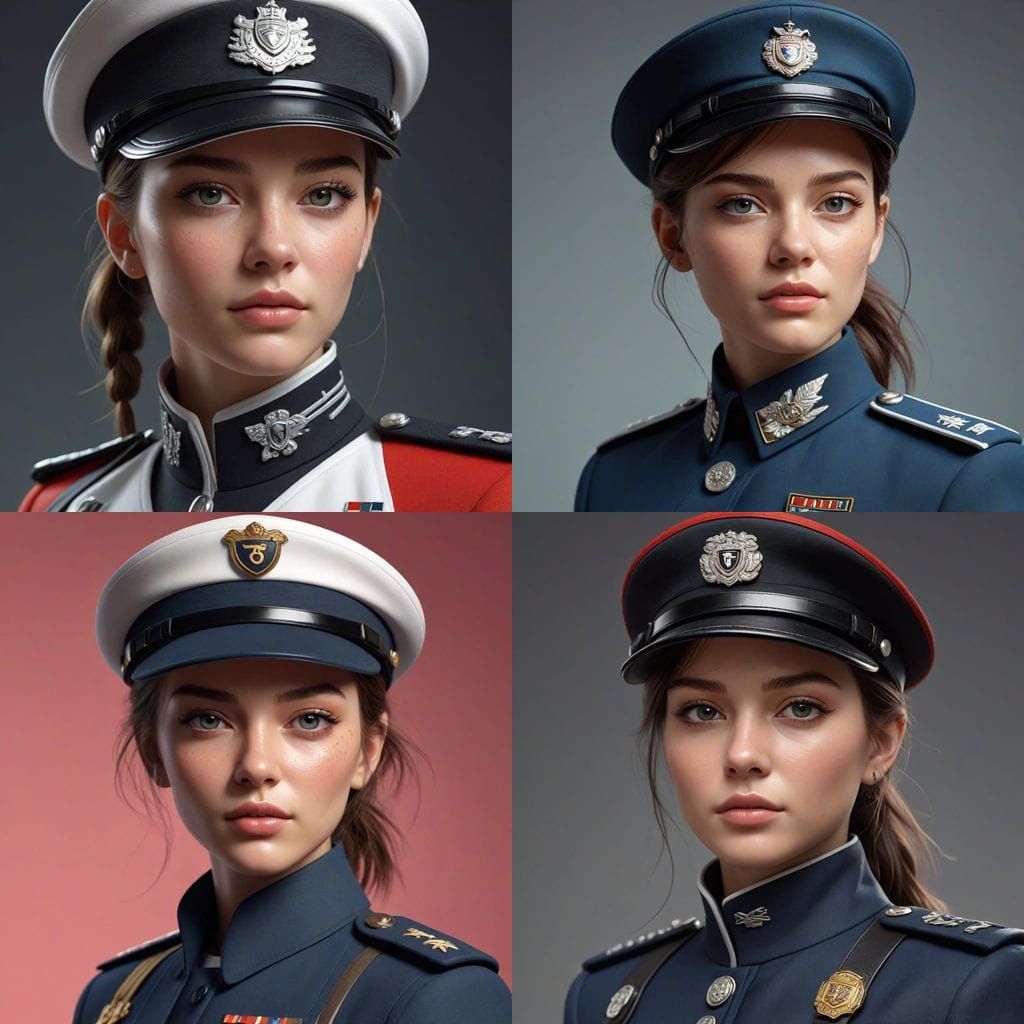 Highly Detailed Runway Model in Prada Uniform