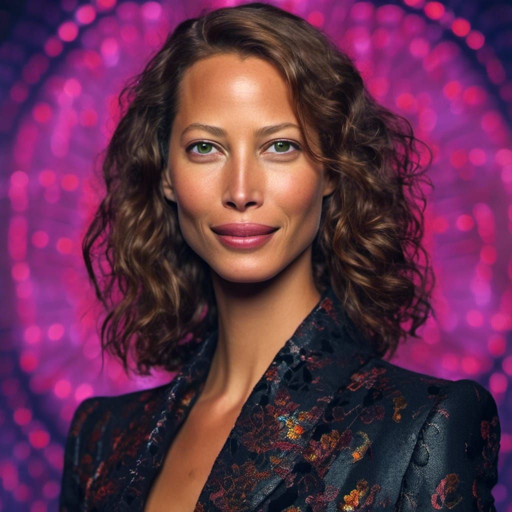 Hyperrealistic Portrait of Model in Black Suit