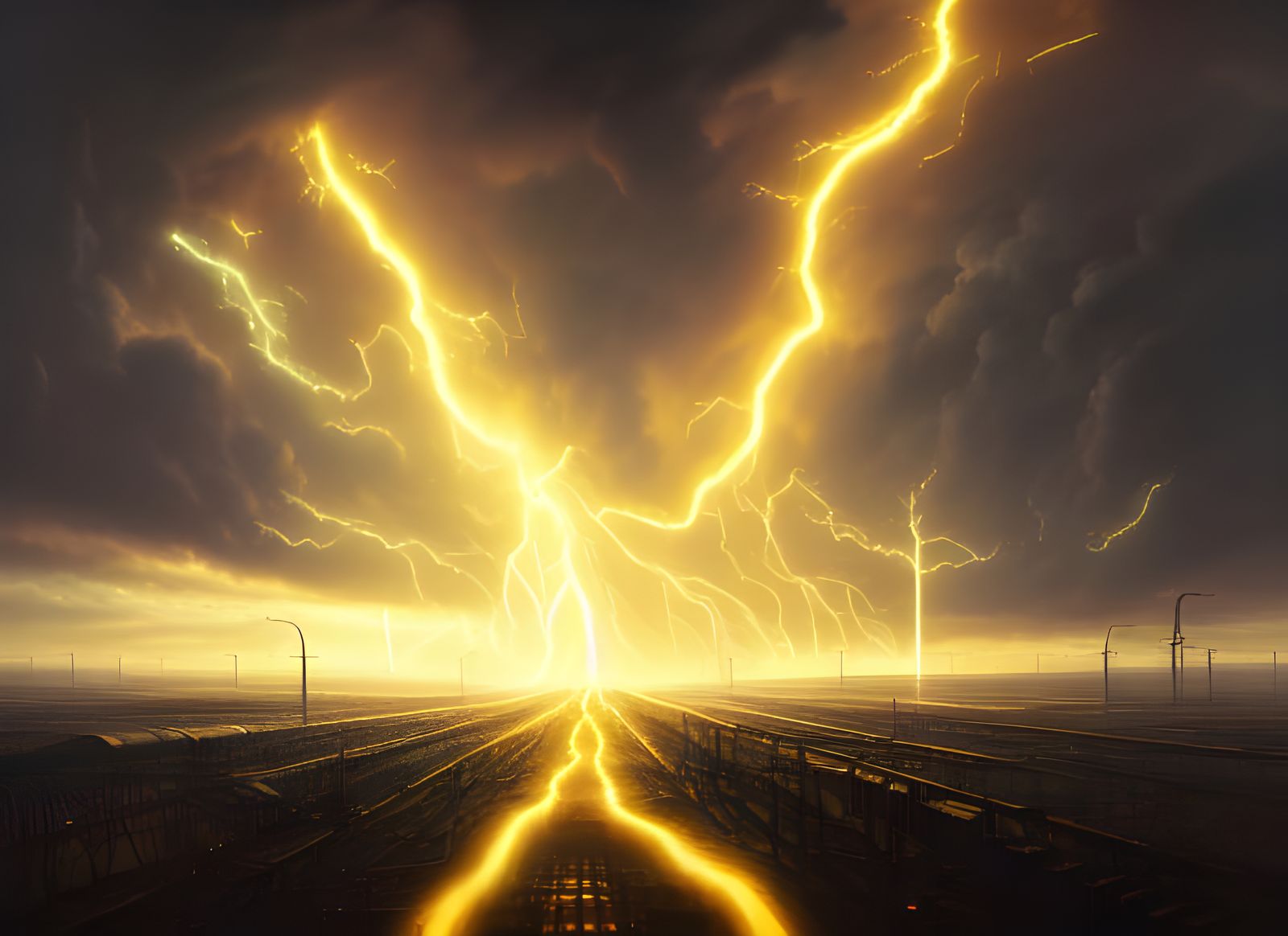 Electric Souls Tornado: A Cornpunk Illustration