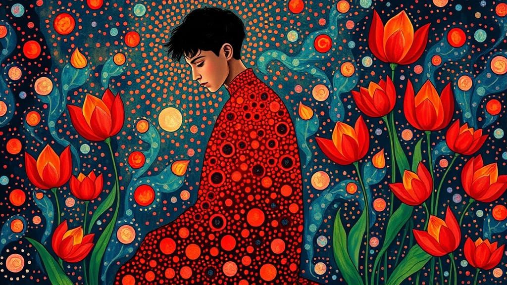 Surreal Liquid Opal Artwork in Whimsical Dreamlike Style