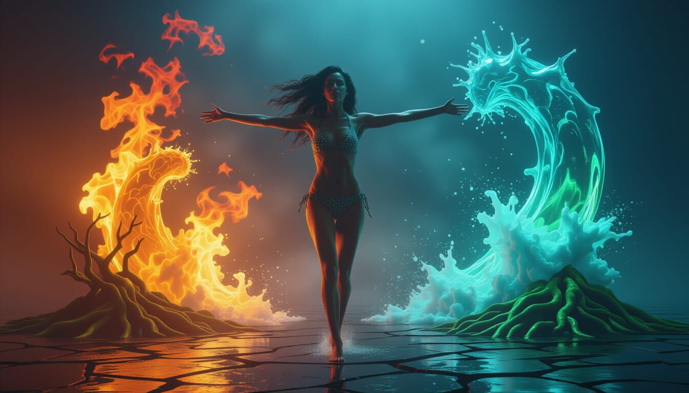 Poster design in 3D CGI realistic style for International Wo...