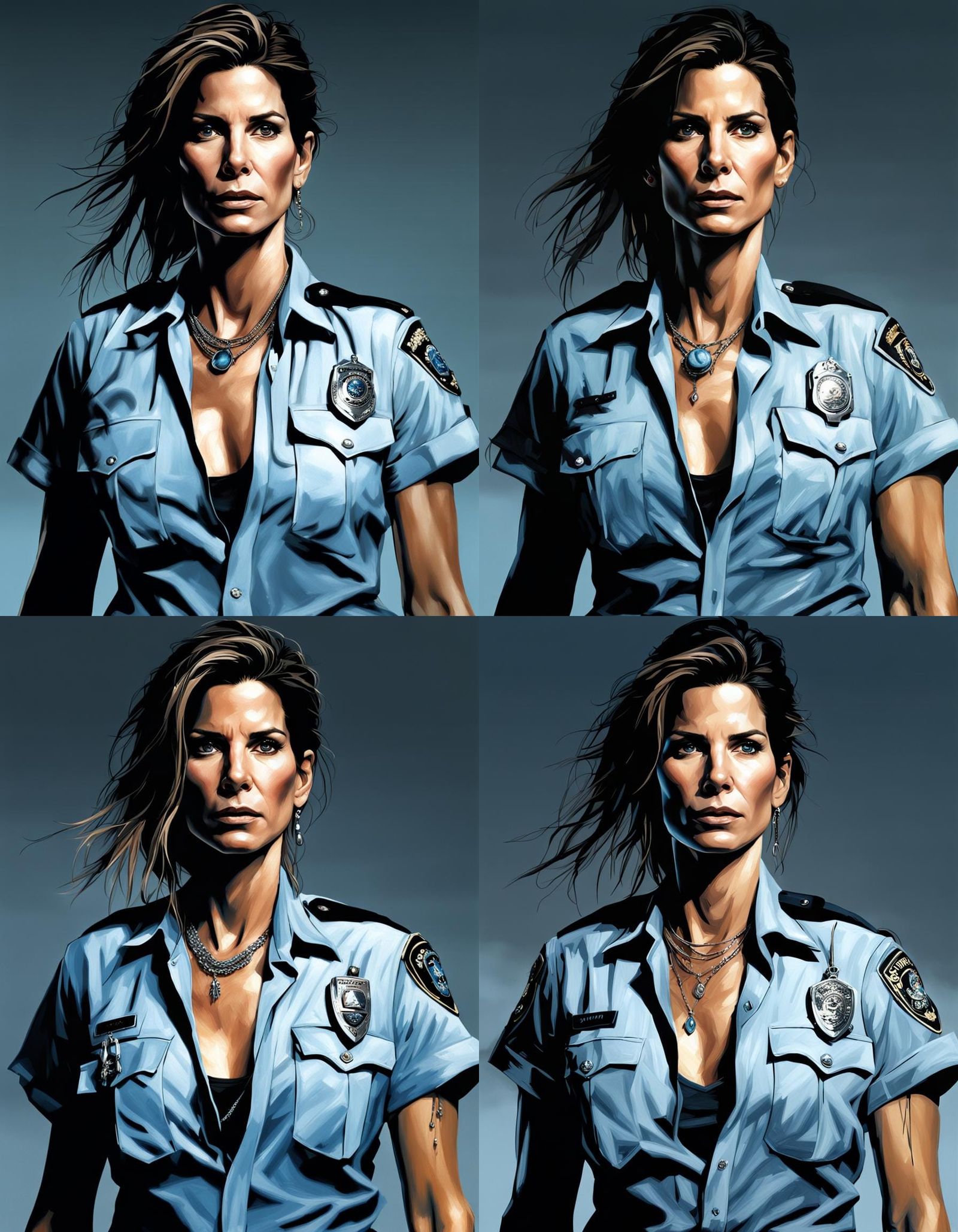 Hyperrealistic Portrait of a Woman in Shadow