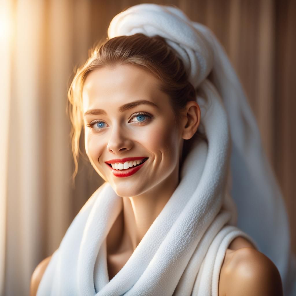 Soft Focus Portrait of a Smiling Woman