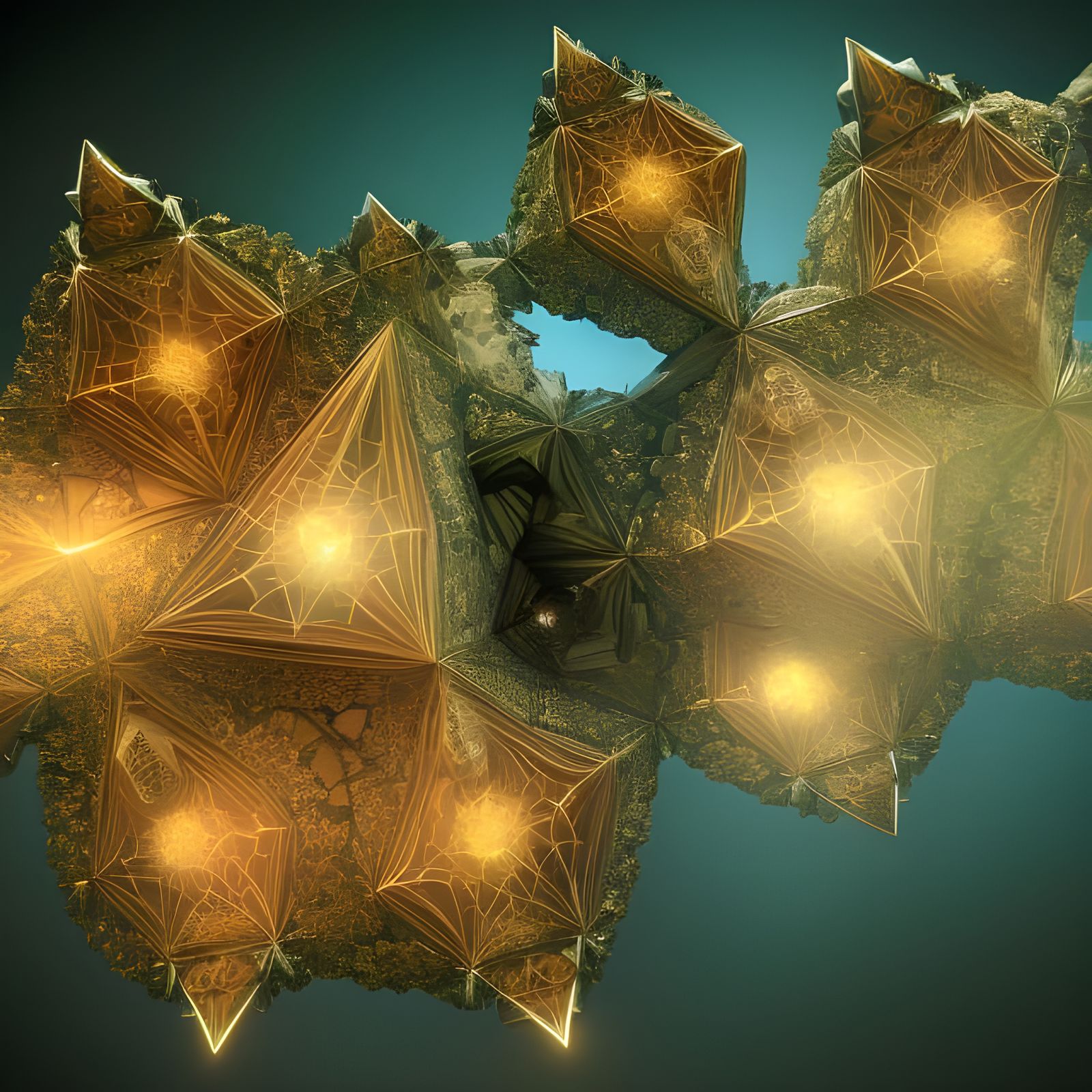 Ornate Octahedron Fractal with Detailed SFX