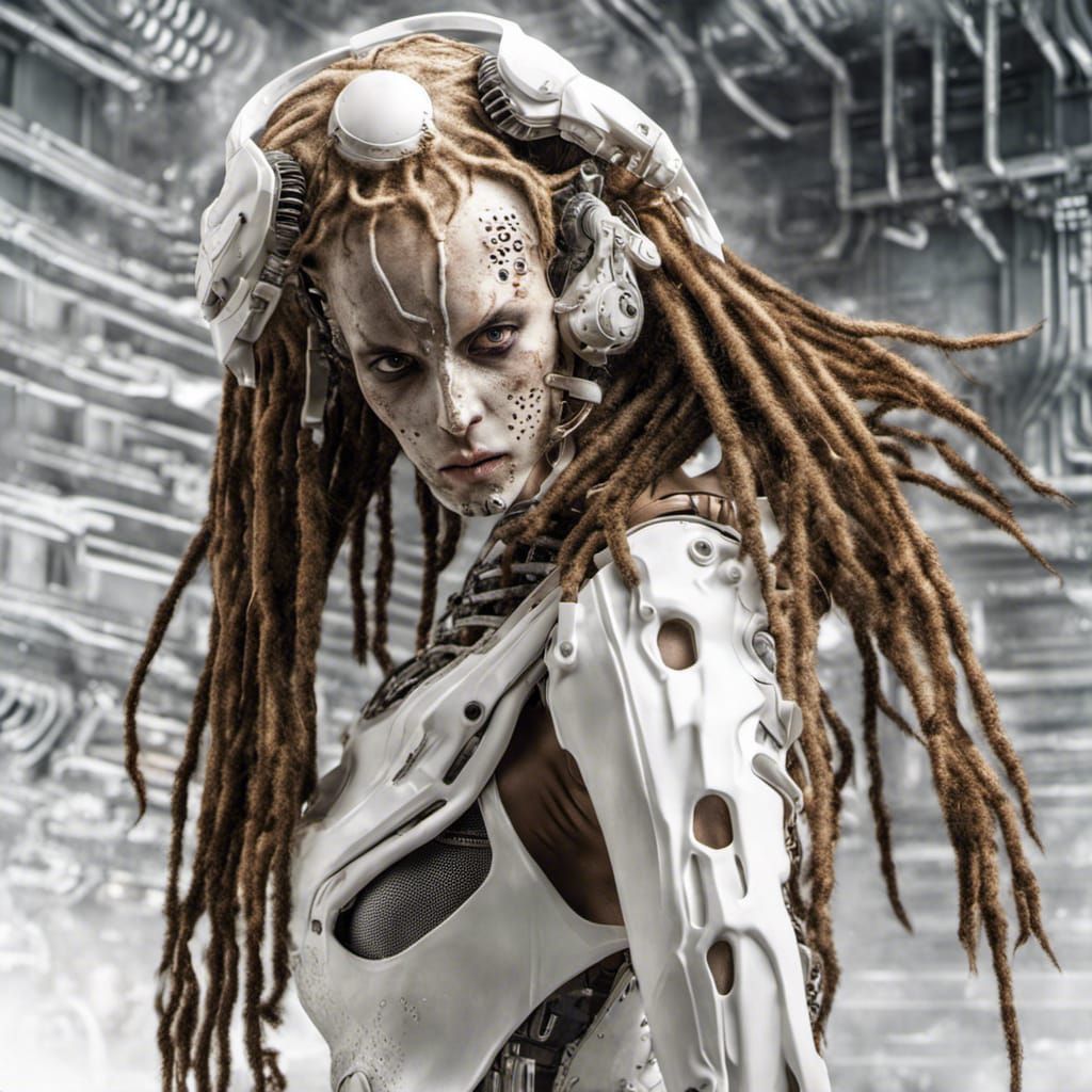 Glamour Photo of Alien-Predator in Post-Apocalyptic Setting