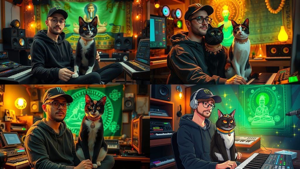Mystical Music Studio with Magical Energy and a Regal Feline...