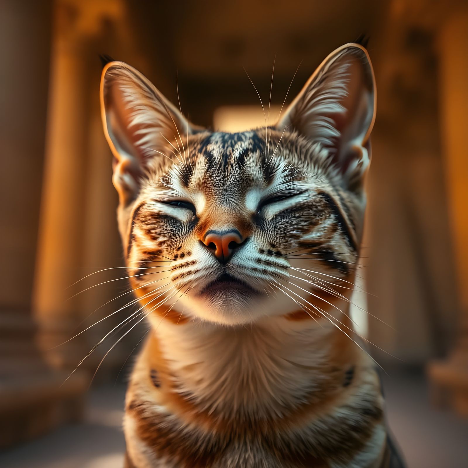 Ancient Egyptian Feline Close-Up