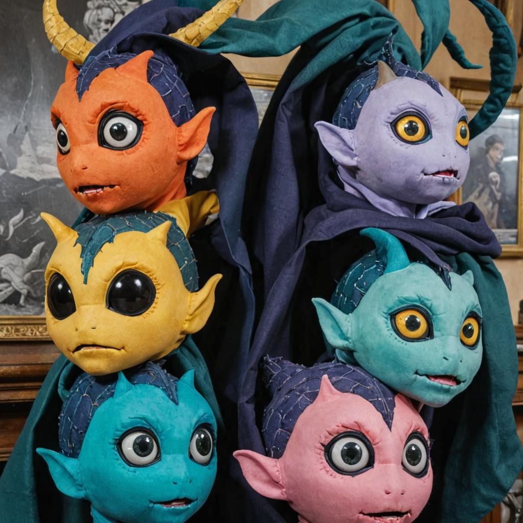 Stuffed Leviathan Heads on Mantles