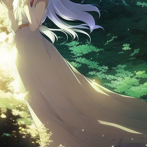 Melancholic Anime Figure in Deep Thought