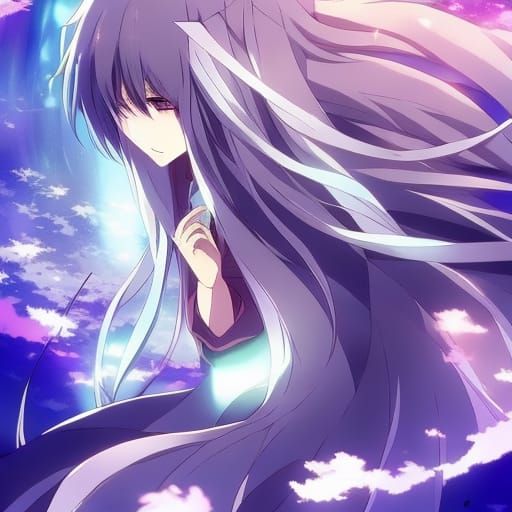 Anime Girl in Key Visual Manga Style