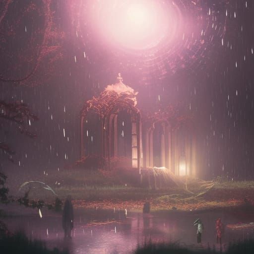 Bad Romance Book Cover: Rainy Park Scene