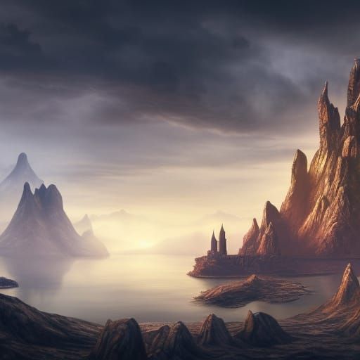 Asgard: Norse Fantasy City in Detailed Matte Painting