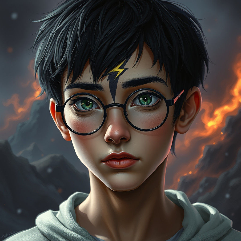 Teenage Wizard Portrait in Detailed Matte Painting Style