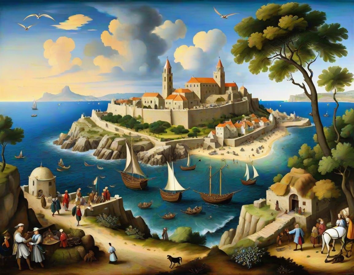 Rhodes Island: A Baroque-Style Landscape