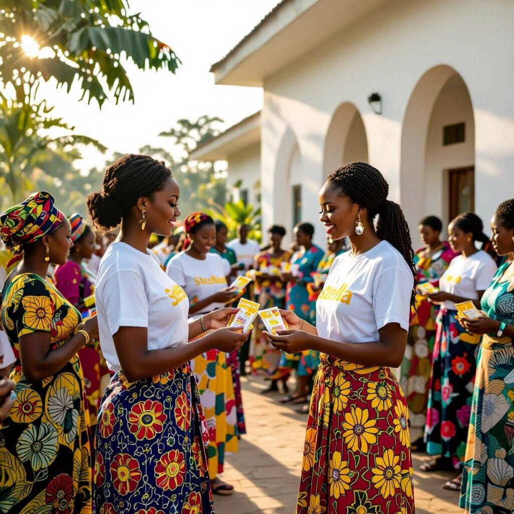 Nigerian Church Scene with Branded Ambassadors