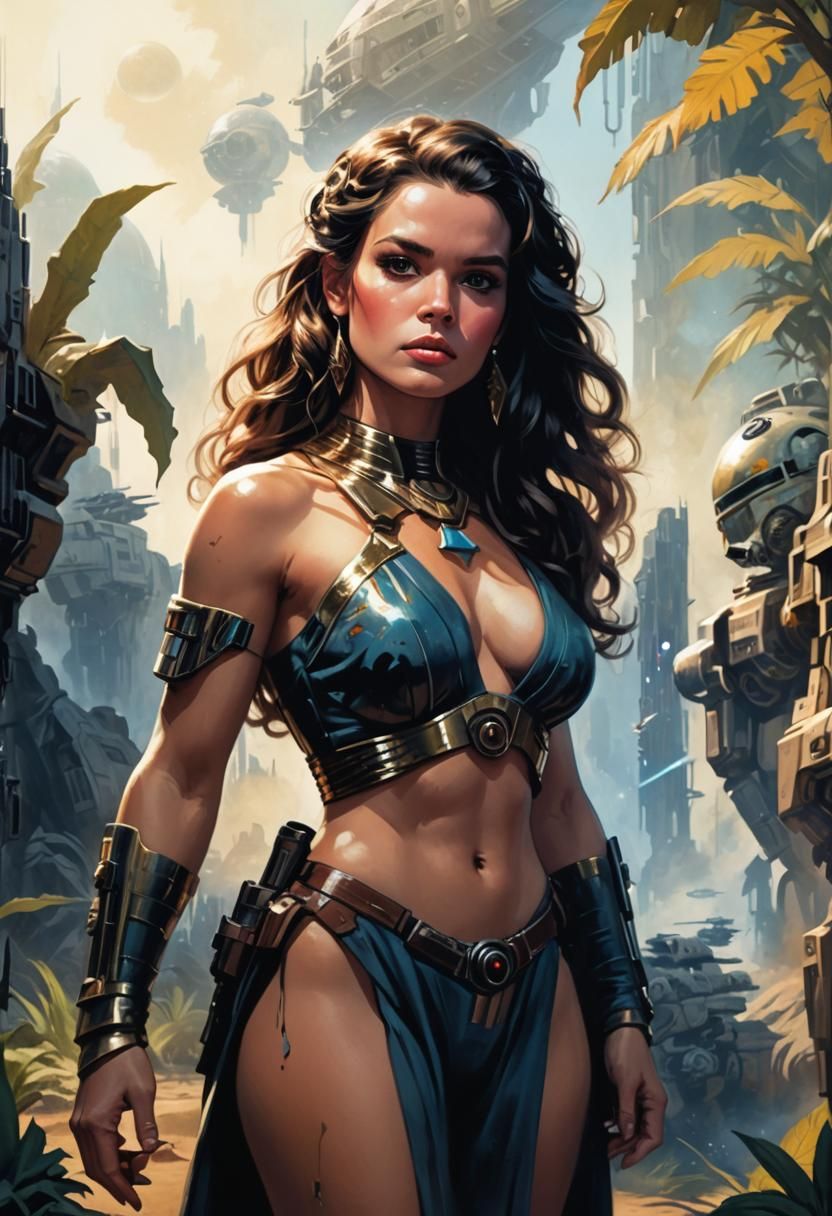 Sci-Fi Princess Portrait in Fantasy Art Style