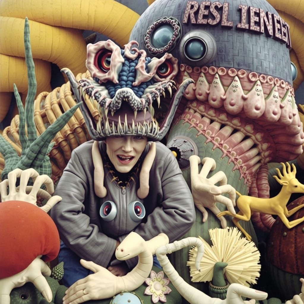 Cryptic Photo of Resilience in Surreal Style