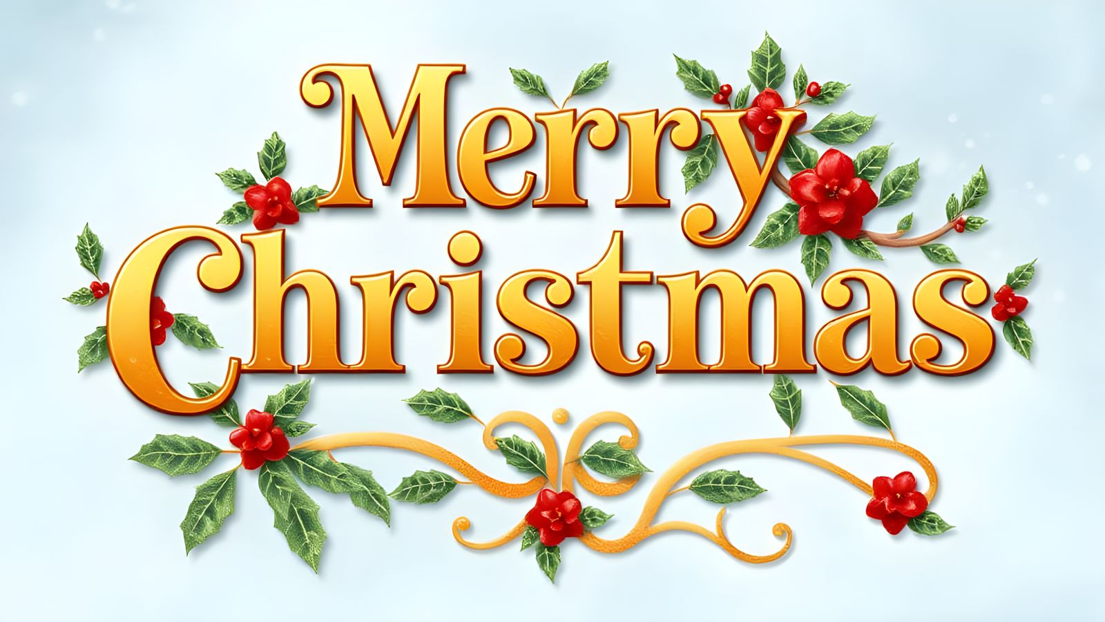 Joyful Christmas Banner in Vibrant Digital Illustration