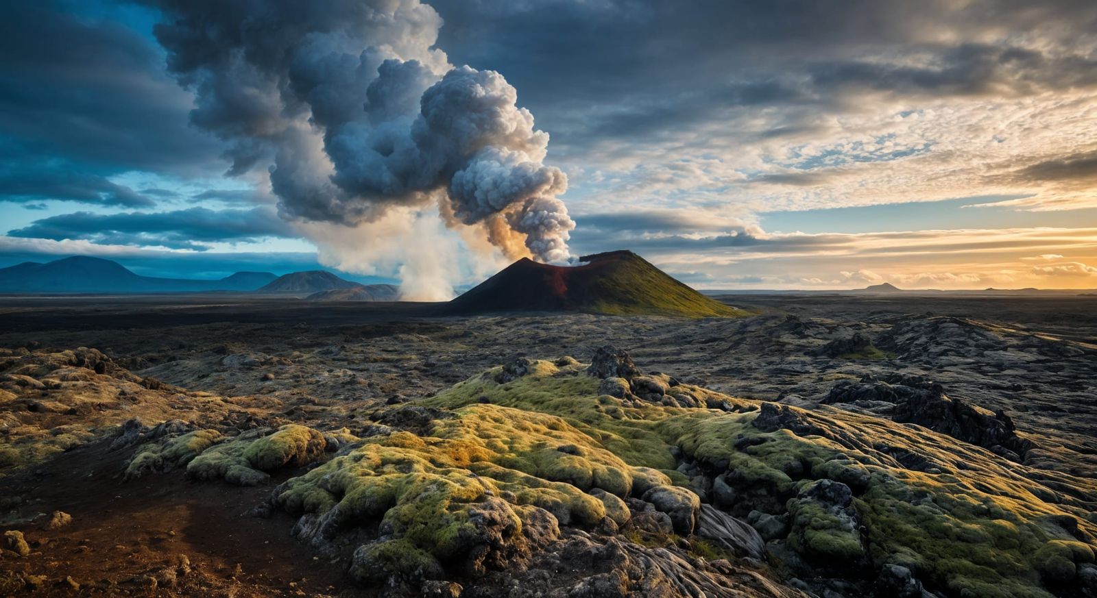 Iceland's Fagradalsfjall Volcanic Landscape in Soft, Etherea...