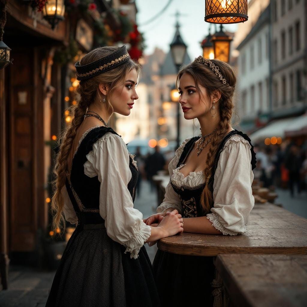 Young Tsarina Evdokia in Golden Sarafan, Photorealistic Styl...