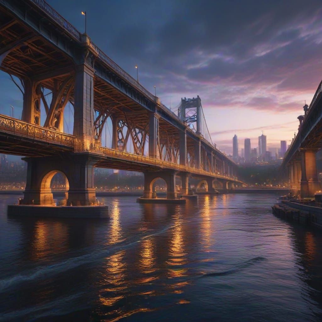 Grand Bridge Over City River